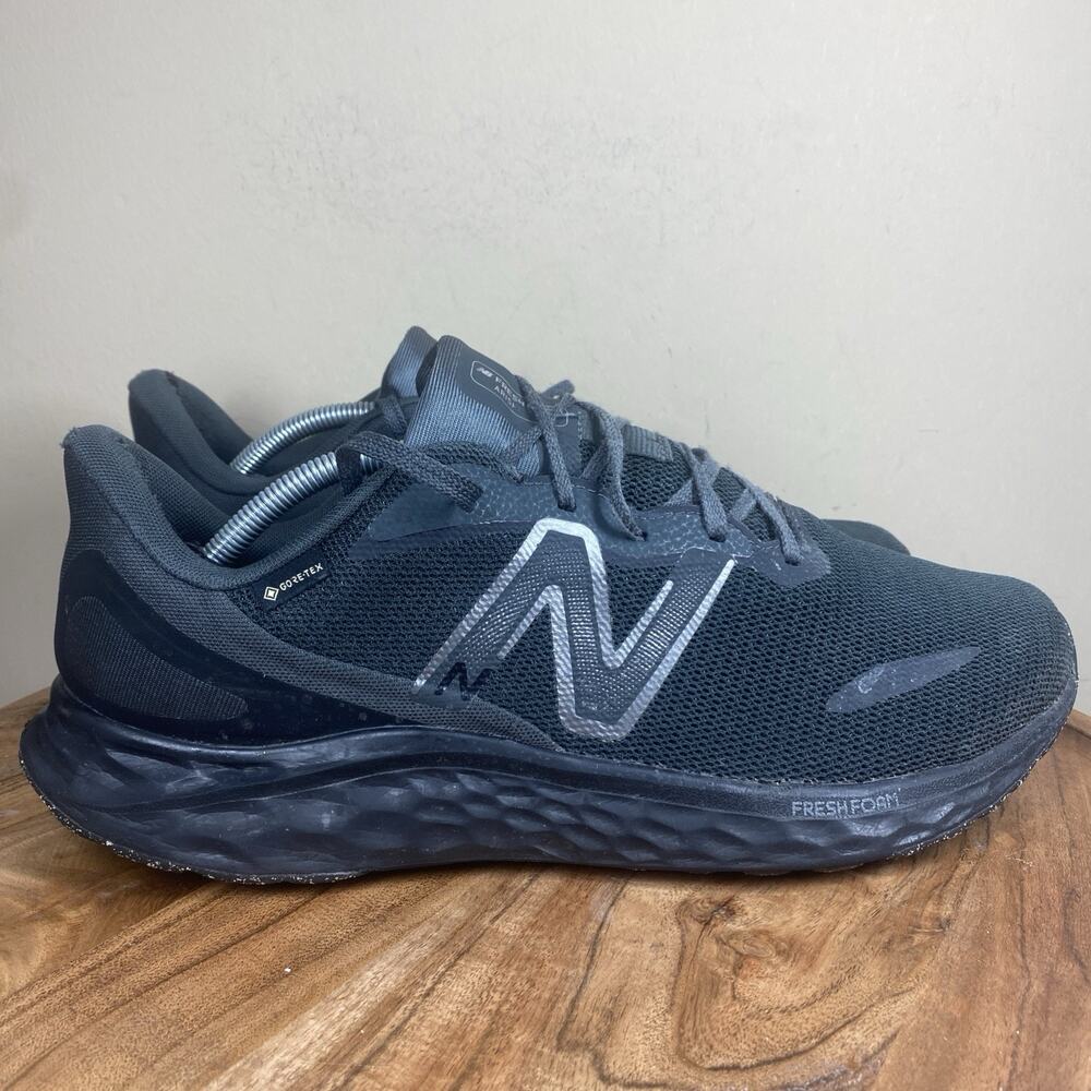 New Balance Fresh Foam Arishi V4 GORETEX Triple Black Mens Size 13 Running Shoes